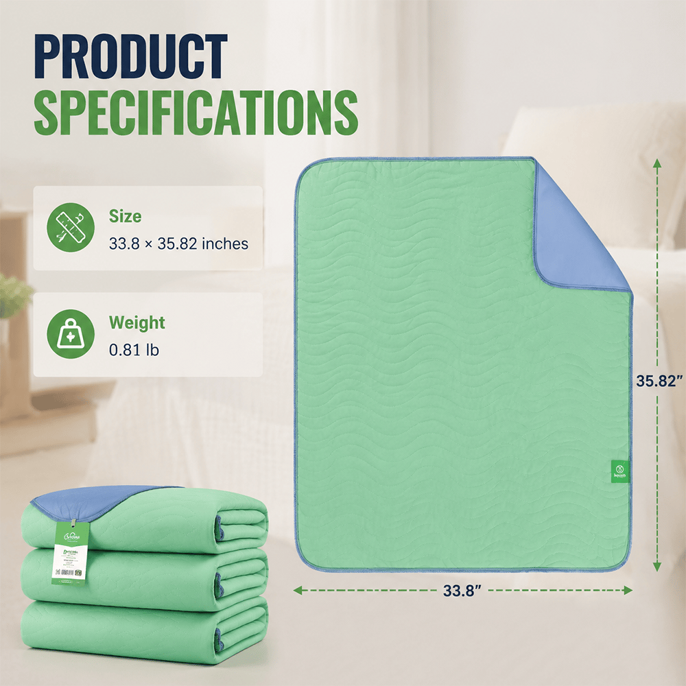 🌙 Washable Underpads – Heavy Absorbency Reusable Waterproof Protection for Kids, Adults, Seniors & Pets