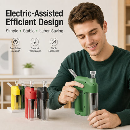 ⚡  Portable Handheld Electric Filtration Device | Compact Glass Chamber Design with Electric-Assisted Operation & 6 Color Options ✨