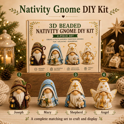 3D Beaded Gnome DIY Kit Collection