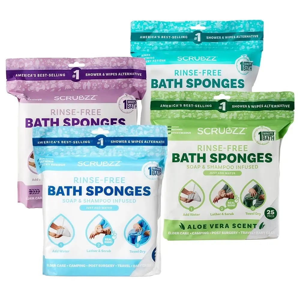 ⏰VIP Shipping Today Only⏰Disposable Rinse-Free Bathing Wipes – 25 Pack🧼