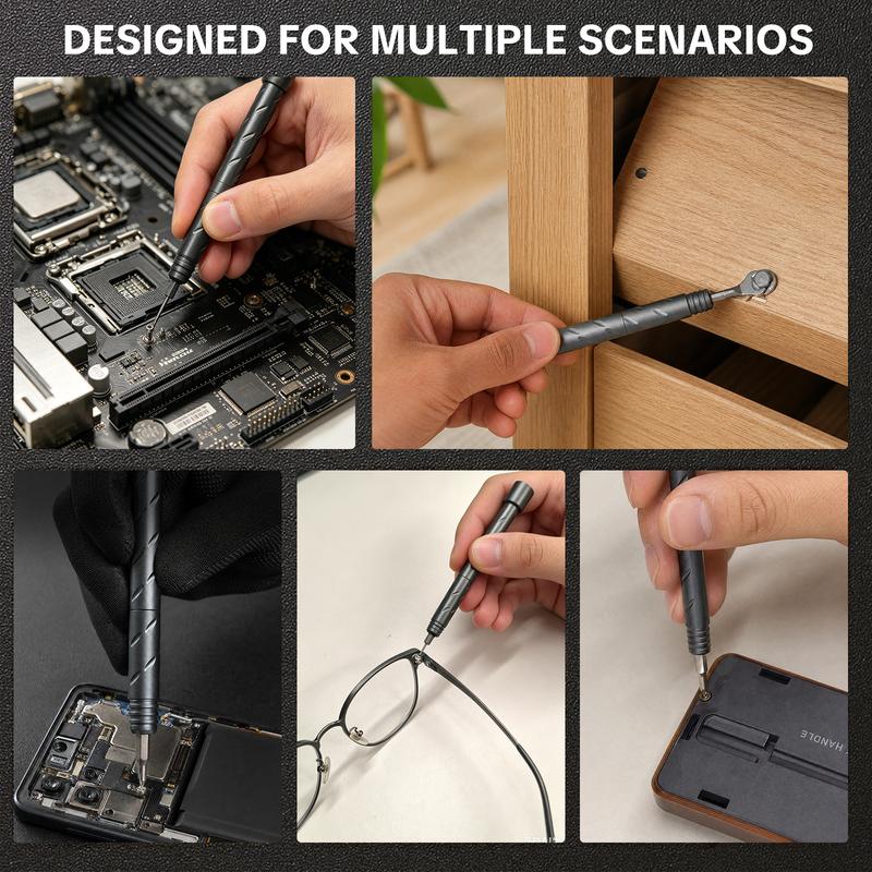 55‑in‑1 Precision Magnetic Screwdriver Kit, Bendable L‑Shape Repair Tool Set for Electronics & Household Maintenance