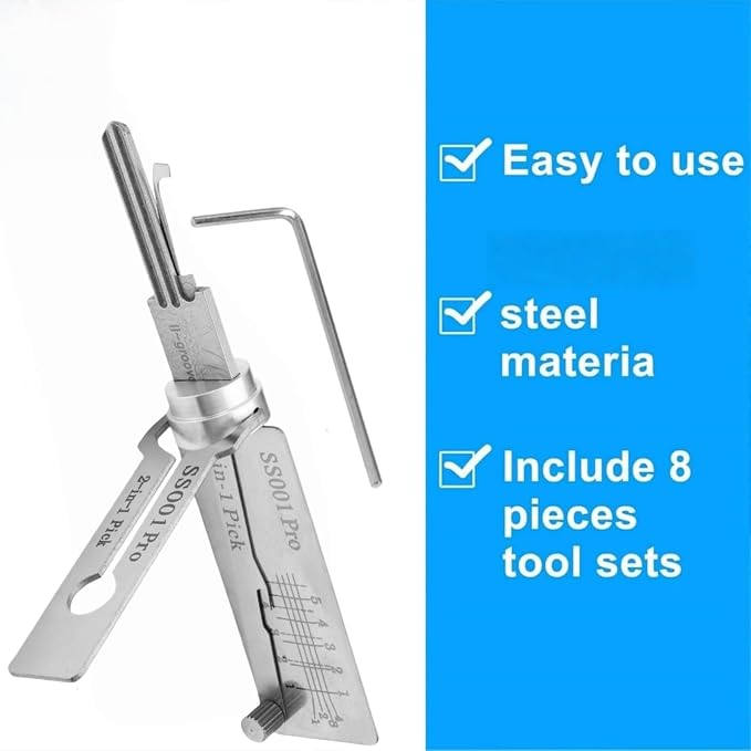 🔥HOT SALE 49% OFF⚒️Stainless Steel Master Key Locksmith Training Tool, SS001 Pro Tool, Practical Cylinder Set
