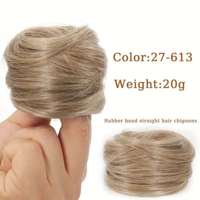 Cropped hair wig hair tie — —✨ Ideal for Everyday Wear, Scrunchie Base