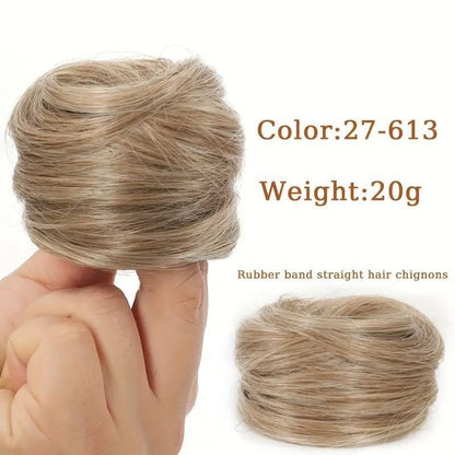 Cropped hair wig hair tie — —✨ Ideal for Everyday Wear, Scrunchie Base