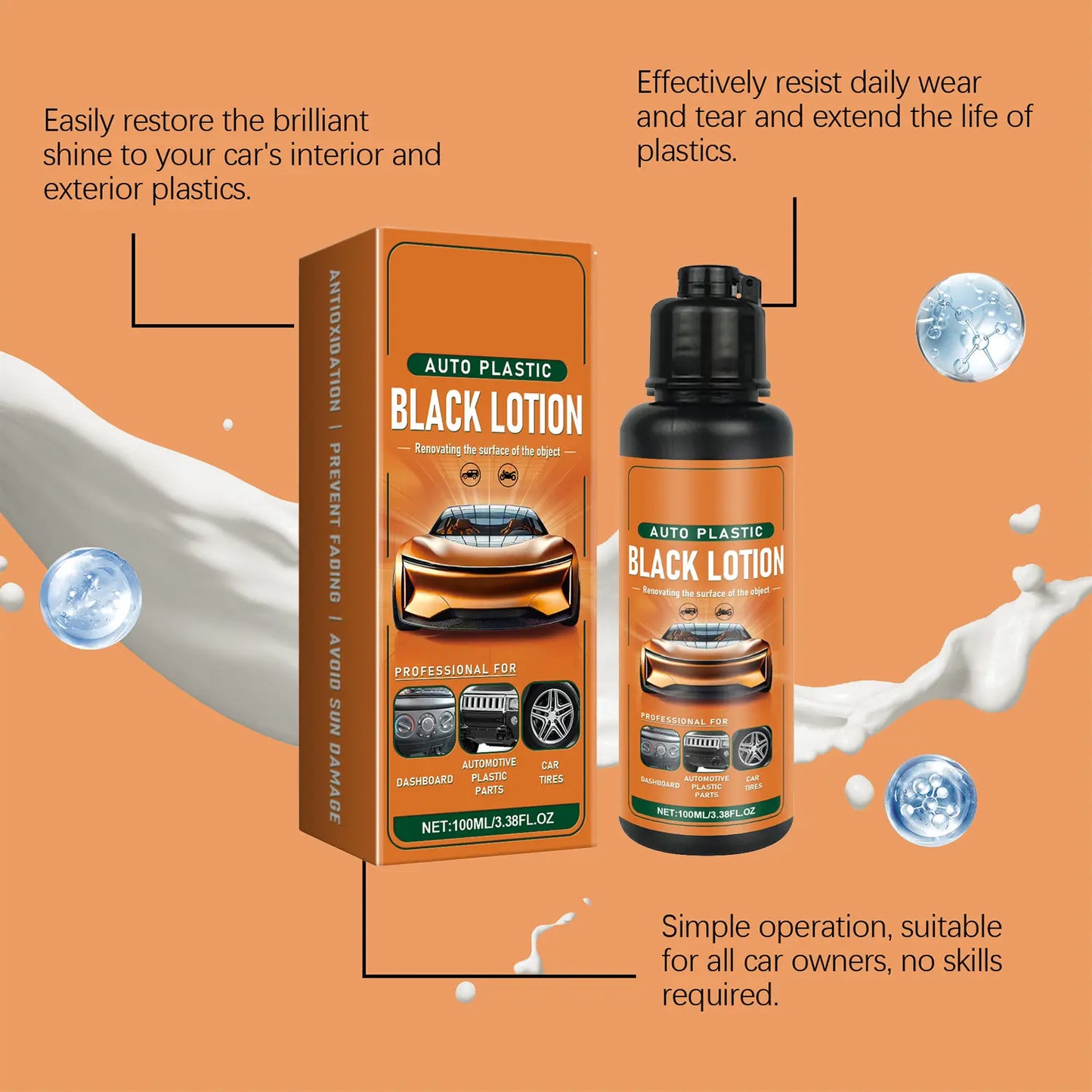 🚗 Car Plastic Restorer | Bring Faded Trim Back to Black
