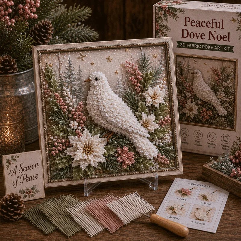 🎄🧵 Create Plush 3D Christmas Fabric Art | No-Needle Craft Kit