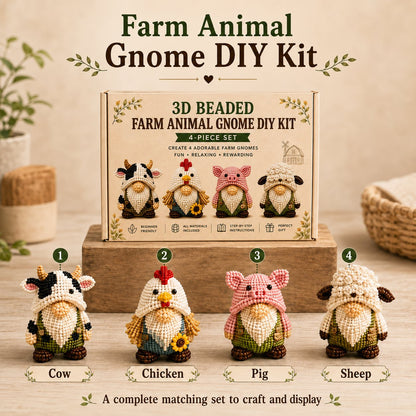 3D Beaded Gnome DIY Kit Collection