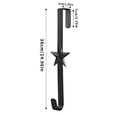 🎄 Metal Over The Door Wreath Hanger | Christmas Snowflake Tree Star Decor Hook🎅