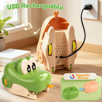 🐍2-Player Remote Control Snake Toy, Realistic Crawling Slither Snake Game for Kids