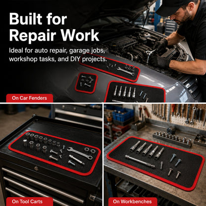 🧲 Magnetic Tool Mat Set – Non-Slip Pads for Auto Repair