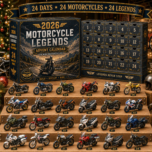 🎁 2026 Motorcycle Legends Advent Calendar – 24 Days, 24 Mini Motorcycles, 24 Legendary Rides