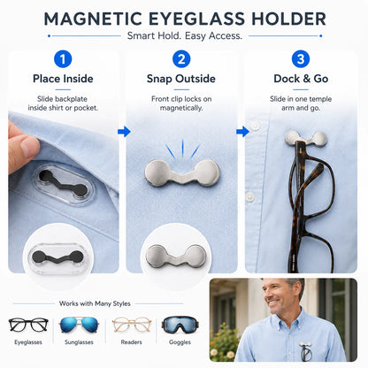 🧲No Damage Clothing Magnetic Glasses Holder(3pcs)