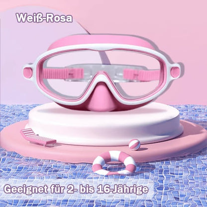 HD Large Frame Kids Swimming Goggles, Waterproof & Anti-Fog