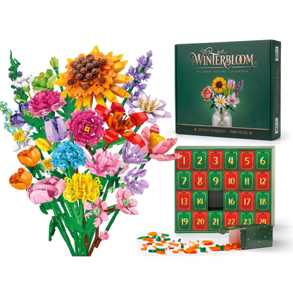 🌸 CHRISTMAS FAVORITE | Flower Building Blocks Advent Calendar – 24 Daily Surprises That Become a Decorative Bouquet