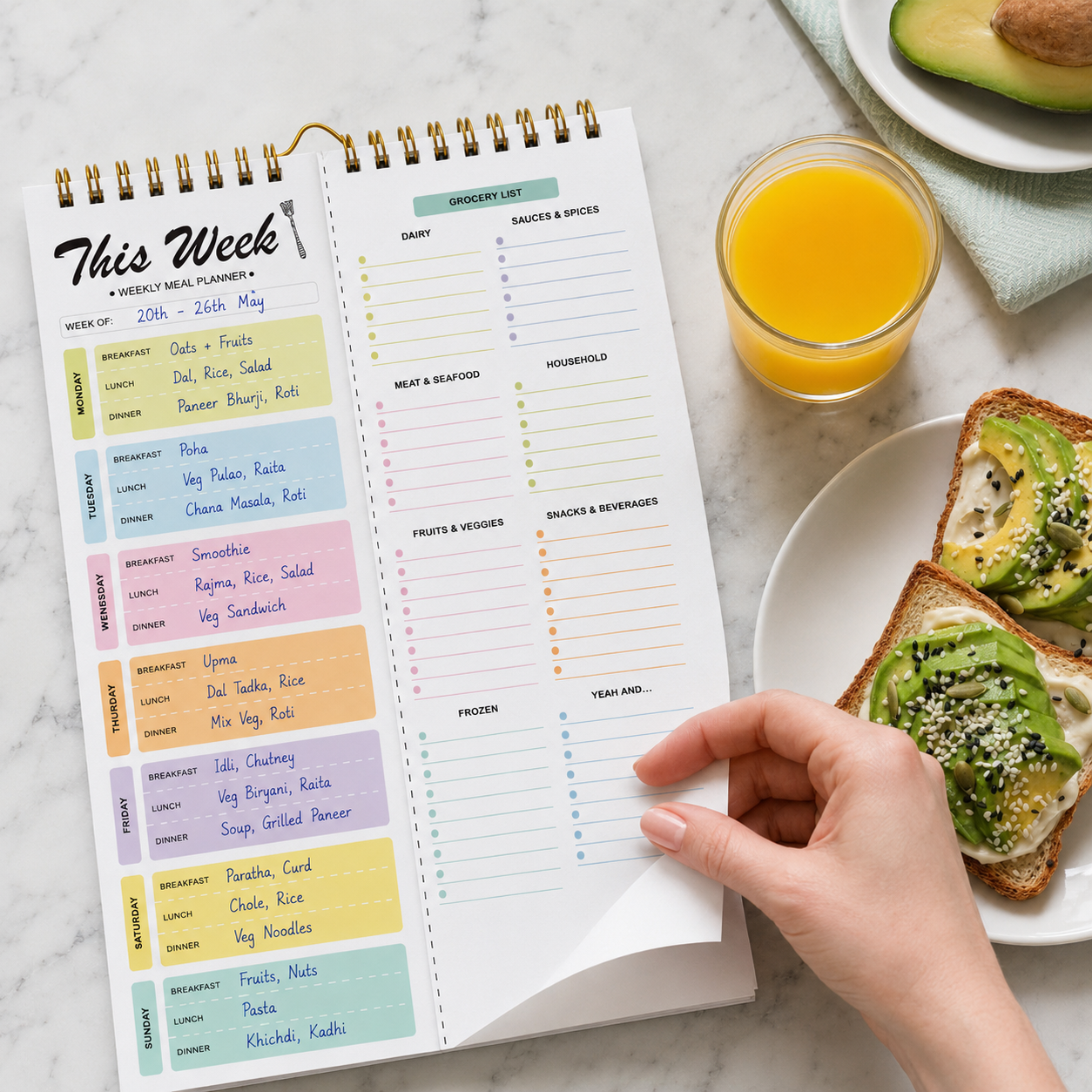 Weekly Food Planning Pad