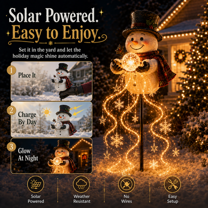 🎄49% OFF🎄 Snowman Magic -Flowing Snowflake LED Christmas Garden Light❄️
