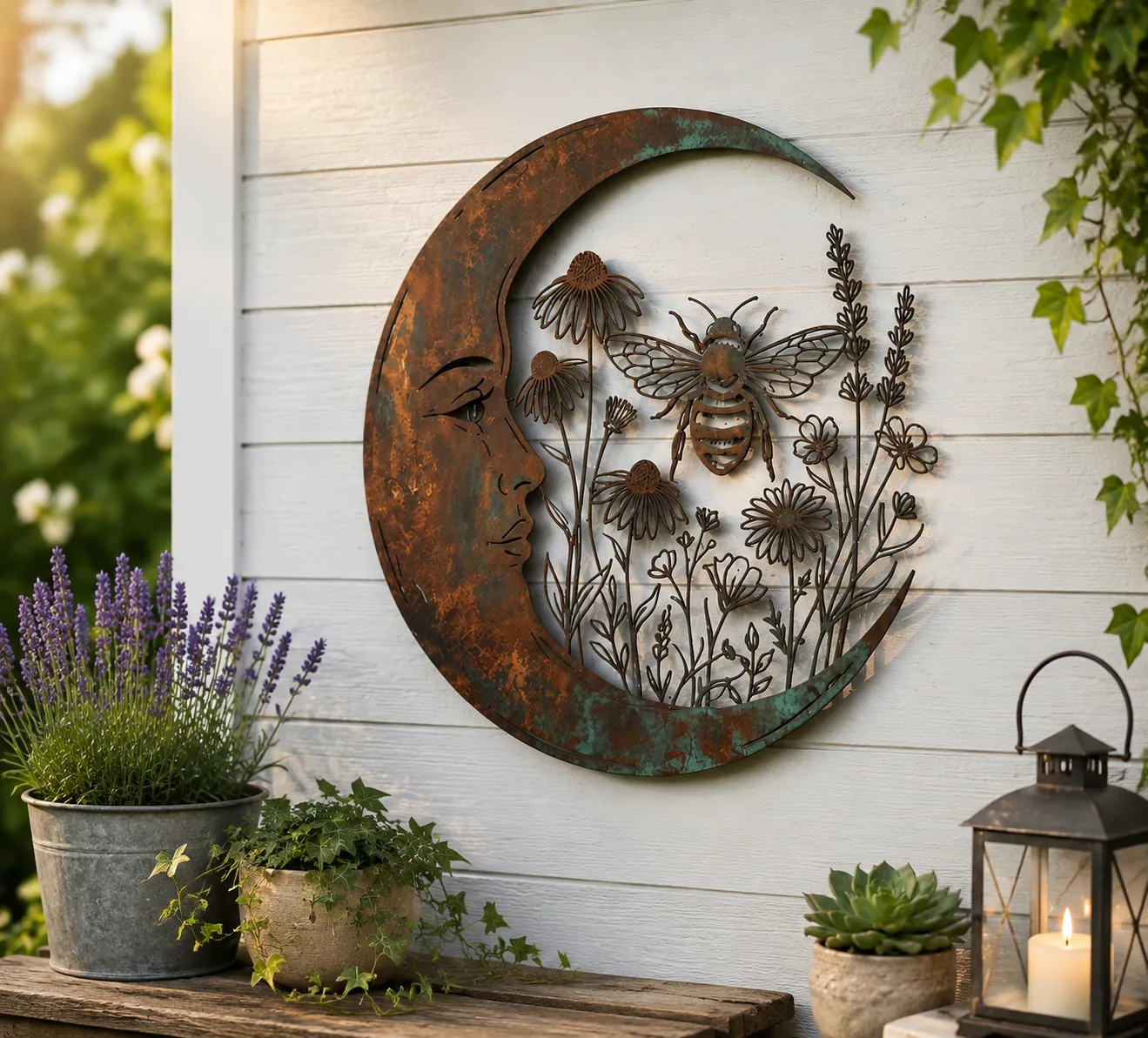 ✨✨Last Day 50% OFF✨🌜️Crescent Moon Bee Wall Decor🐝