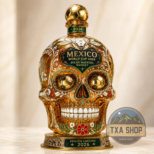 ⚽🇲🇽Mexico 2026 Día de Muertos Whiskey Bottle