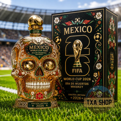 ⚽🇲🇽Mexico 2026 Día de Muertos Whiskey Bottle