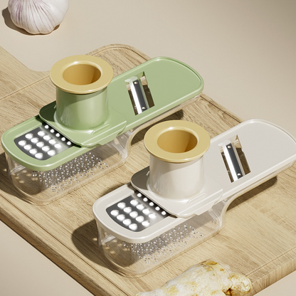 🥔 3-in-1 Mandoline Slicer with Container - Sharp Blades for Perfect Veggie Cuts, Compact & Dishwasher Safe 🥒📦