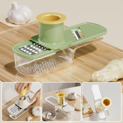 🥔 3-in-1 Mandoline Slicer with Container - Sharp Blades for Perfect Veggie Cuts, Compact & Dishwasher Safe 🥒📦
