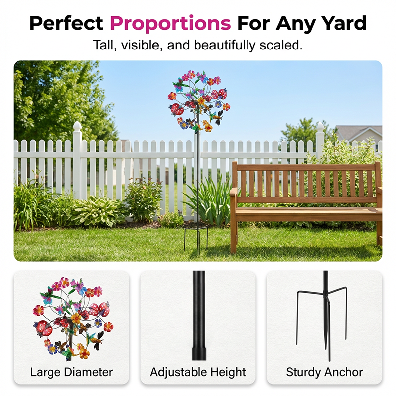 🌸FREE SHIPPING🌬️🎡 Solar-Powered Wind Spinner for Garden