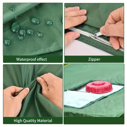 💧 Waterproof IBC Tote Cover – Heavy-Duty, UV-Blocking, Secure Fit ⛈️