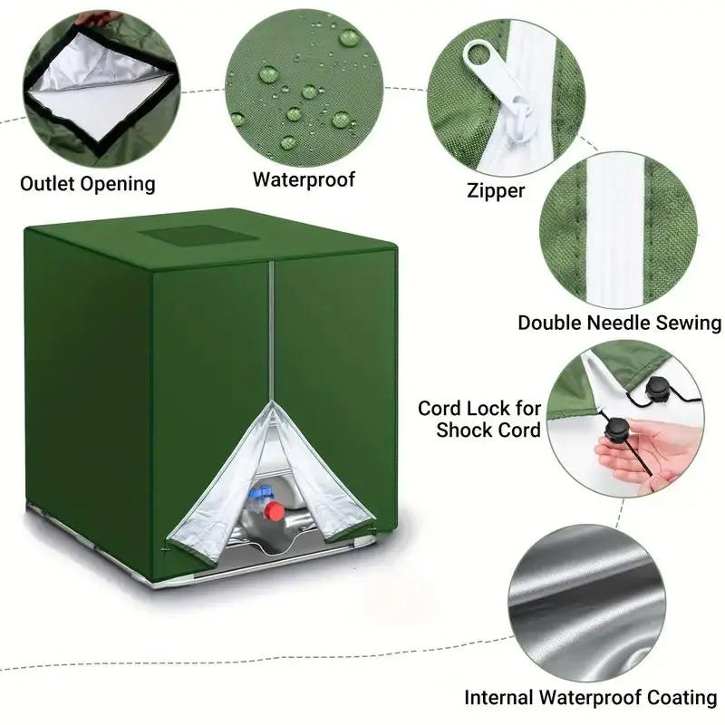 💧 Waterproof IBC Tote Cover – Heavy-Duty, UV-Blocking, Secure Fit ⛈️