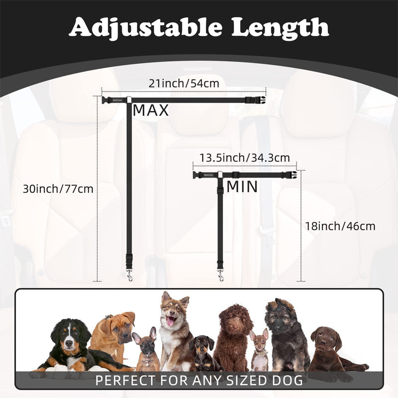 2-in-1 Dog Car Seat Belt & Walking Leash