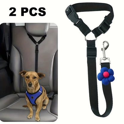 2-in-1 Dog Car Seat Belt & Walking Leash
