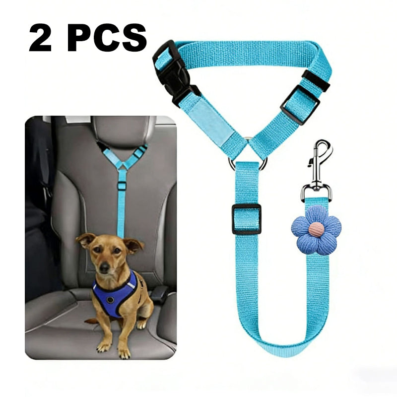 2-in-1 Dog Car Seat Belt & Walking Leash