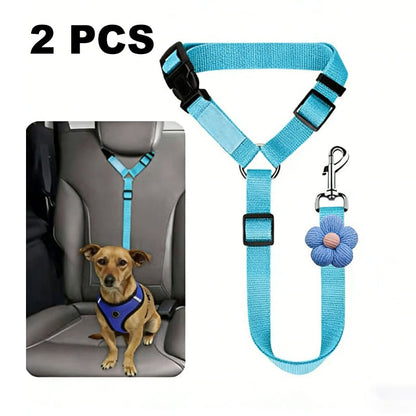 2-in-1 Dog Car Seat Belt & Walking Leash