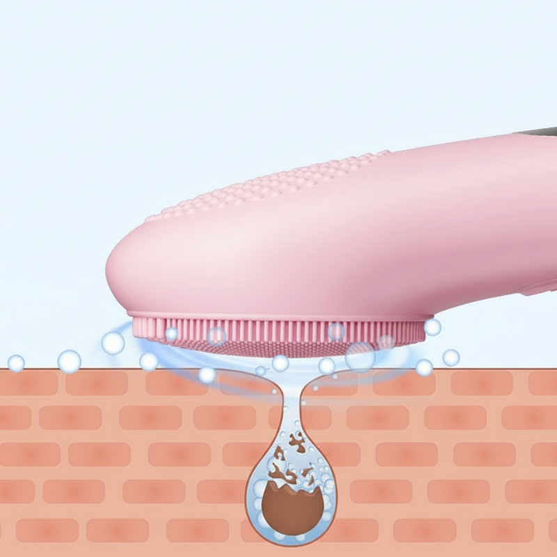 Electric Face Scrubber with Heat & Vibration