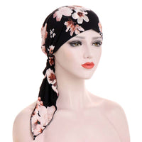 Black with Pink Flowers