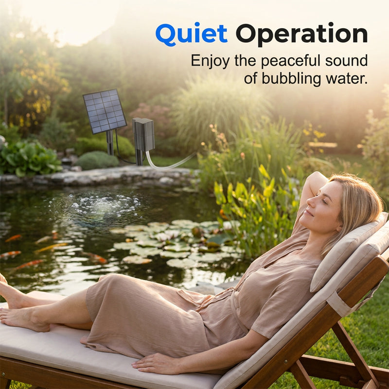 🌱50% OFF NOW ! ☀️Solar Powered Pond Aerator Air Pump – wire-free easy installation, energy-saving oxygen supply, outdoor fish pond water circulation, garden koi tank essential!