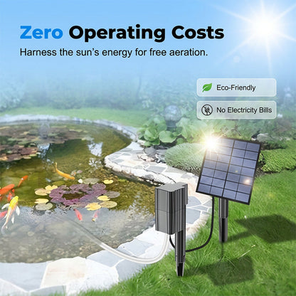 🌱50% OFF NOW ! ☀️Solar Powered Pond Aerator Air Pump – wire-free easy installation, energy-saving oxygen supply, outdoor fish pond water circulation, garden koi tank essential!