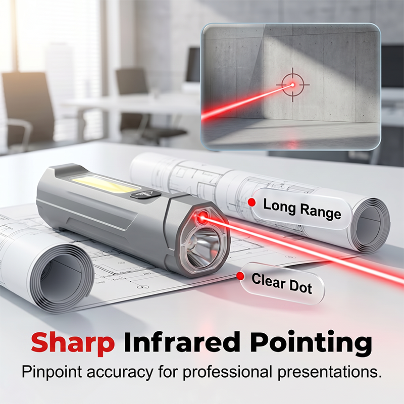 🥳2026 HOT SALE🥳💞50K+ SOLD!🏠⚡ 50% OFF!Infrared Laser Flashlight with COB Magnetic Base