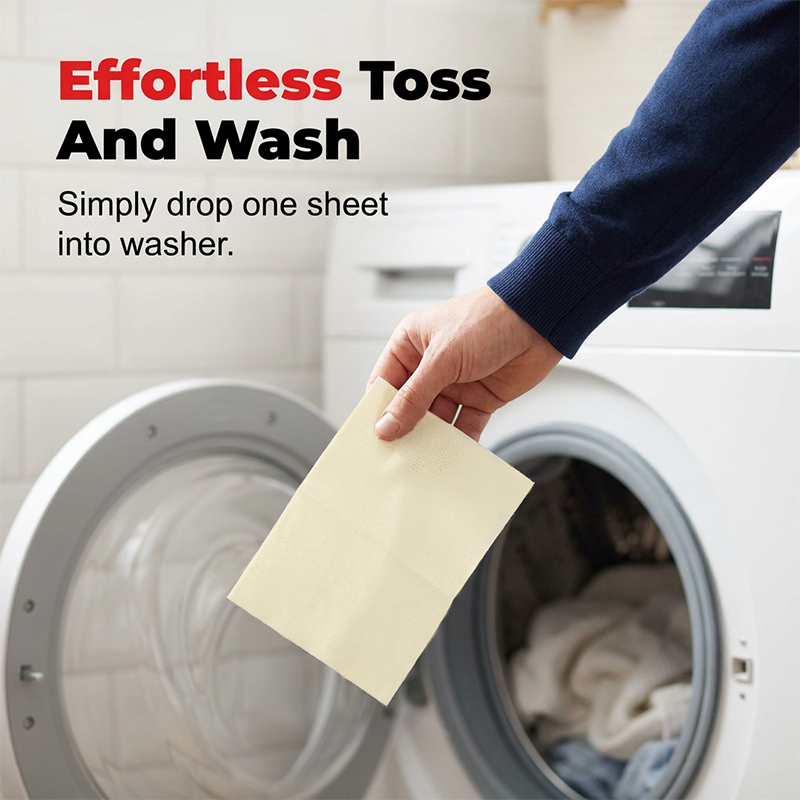🤍 Laundry Whitening Sheets for White Clothes – Deep Stain & Yellowing Remover, Easy Toss-and-Wash Laundry Booster ✨
