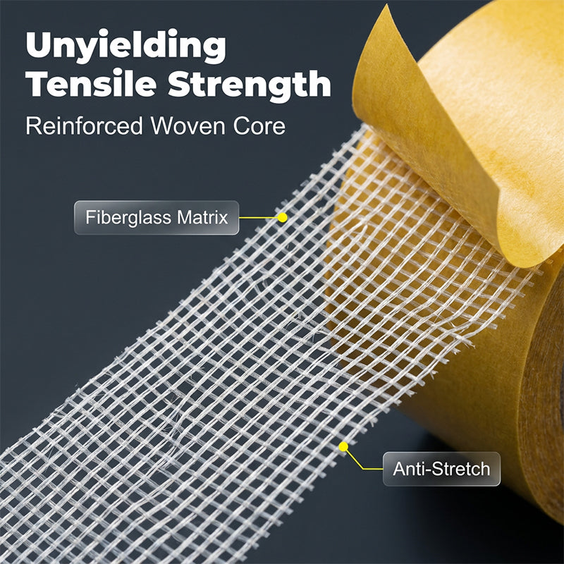 Double-Sided Mesh Tape — Strong Hold, Clean Removal, 65.6 ft Roll