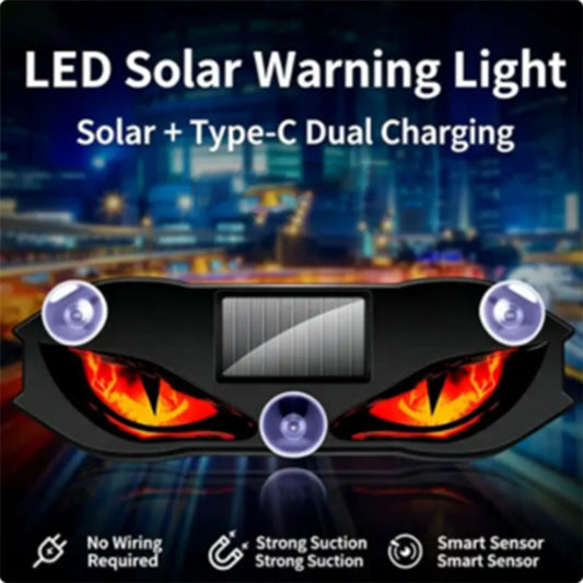 🚗🔆 Solar-powered, weatherproof, automatic activation at dark – for more safety on the roadside. 🔥🛡️