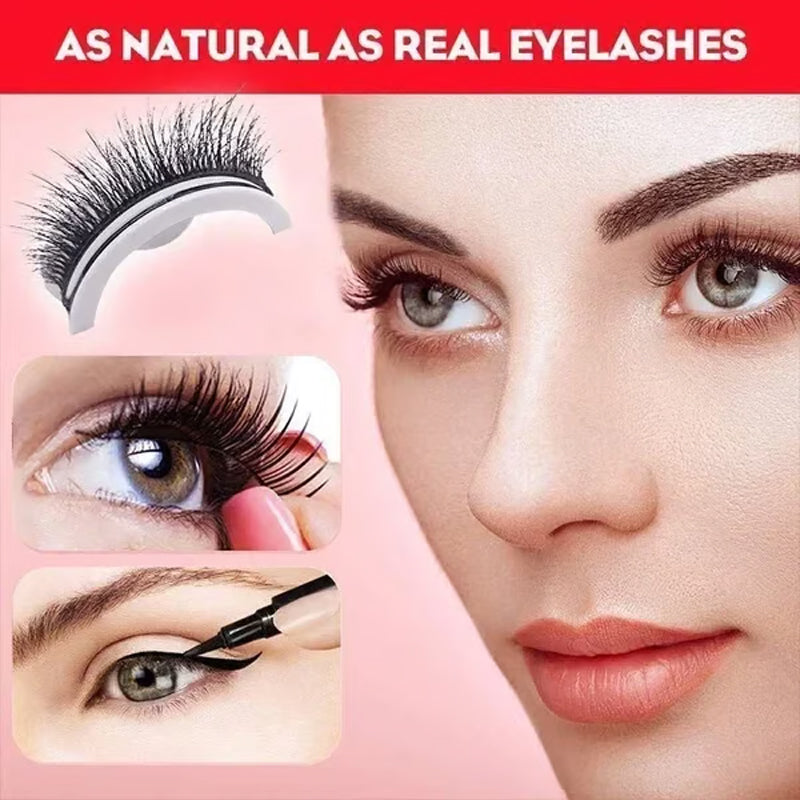 🎉2026 Sale Over 38K+ Sold!👁️Reusable Self-Adhesive False Eyelashes｜Glue-Free Natural Curly Press-On Lashes✨