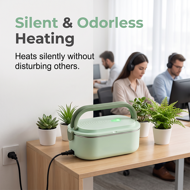 ⏰Portable Electric Heated Lunch Box Water-Free Food Warmer
