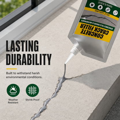 Weather resistant concrete crack filler