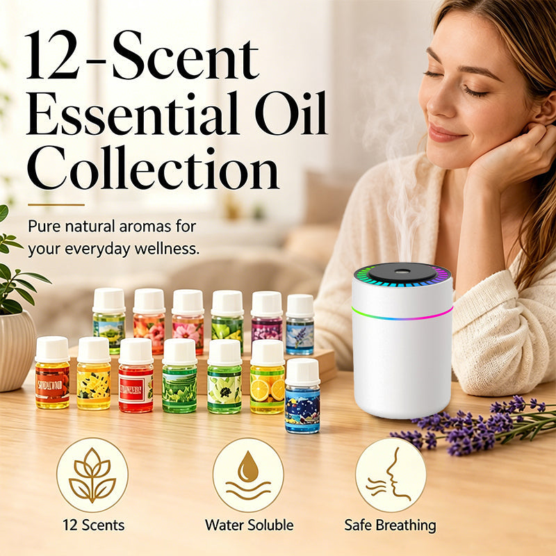 🎁🌺The fresh scent lifts your mood！🌷12-Pack Water Soluble Essential Oils Set