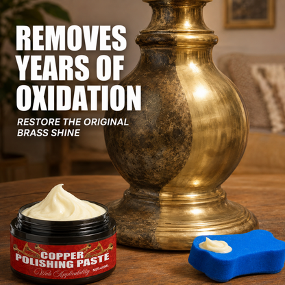 🔥Copper Brass Polish Paste with Sponge