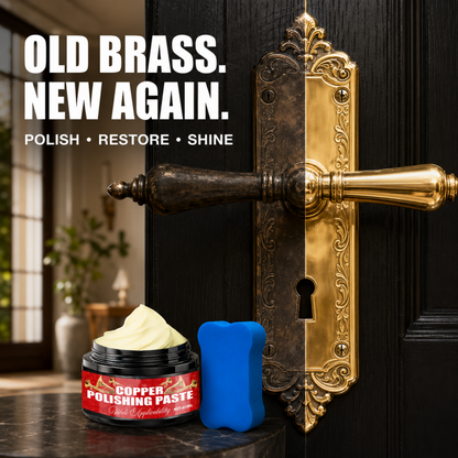🔥Copper Brass Polish Paste with Sponge