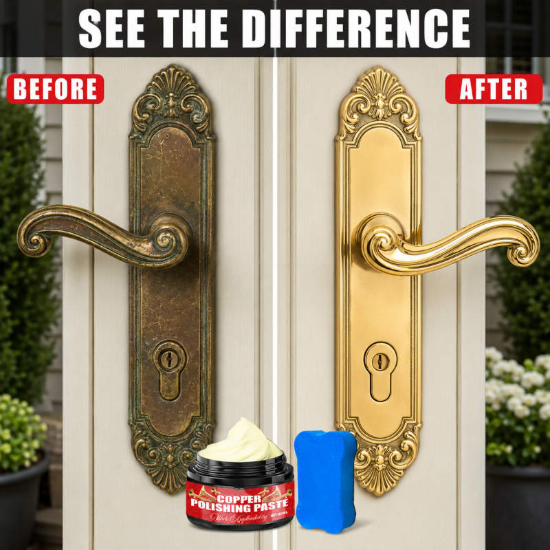 🔥Copper Brass Polish Paste with Sponge