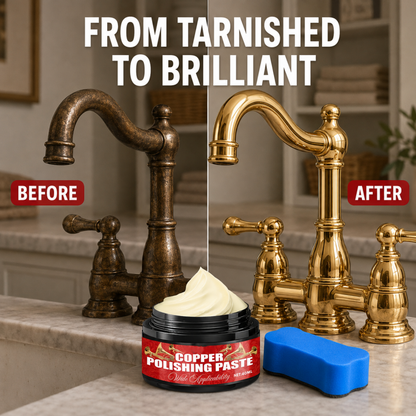 🔥Copper Brass Polish Paste with Sponge