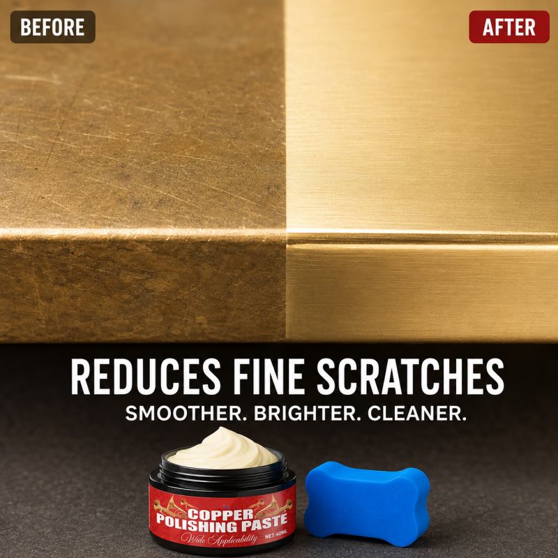 🔥Copper Brass Polish Paste with Sponge
