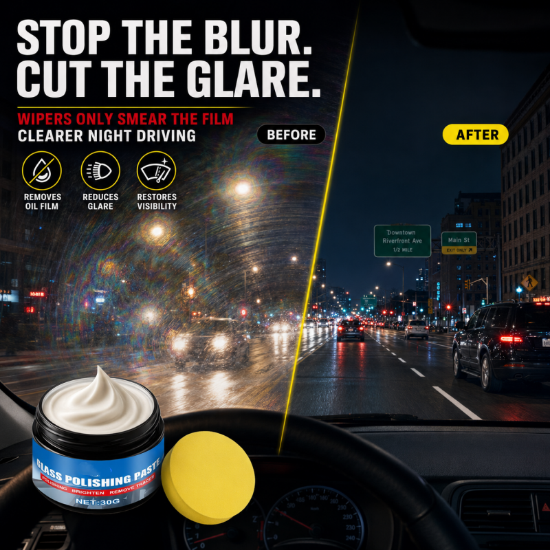 🔥Car Glass Oil Film Remover Paste